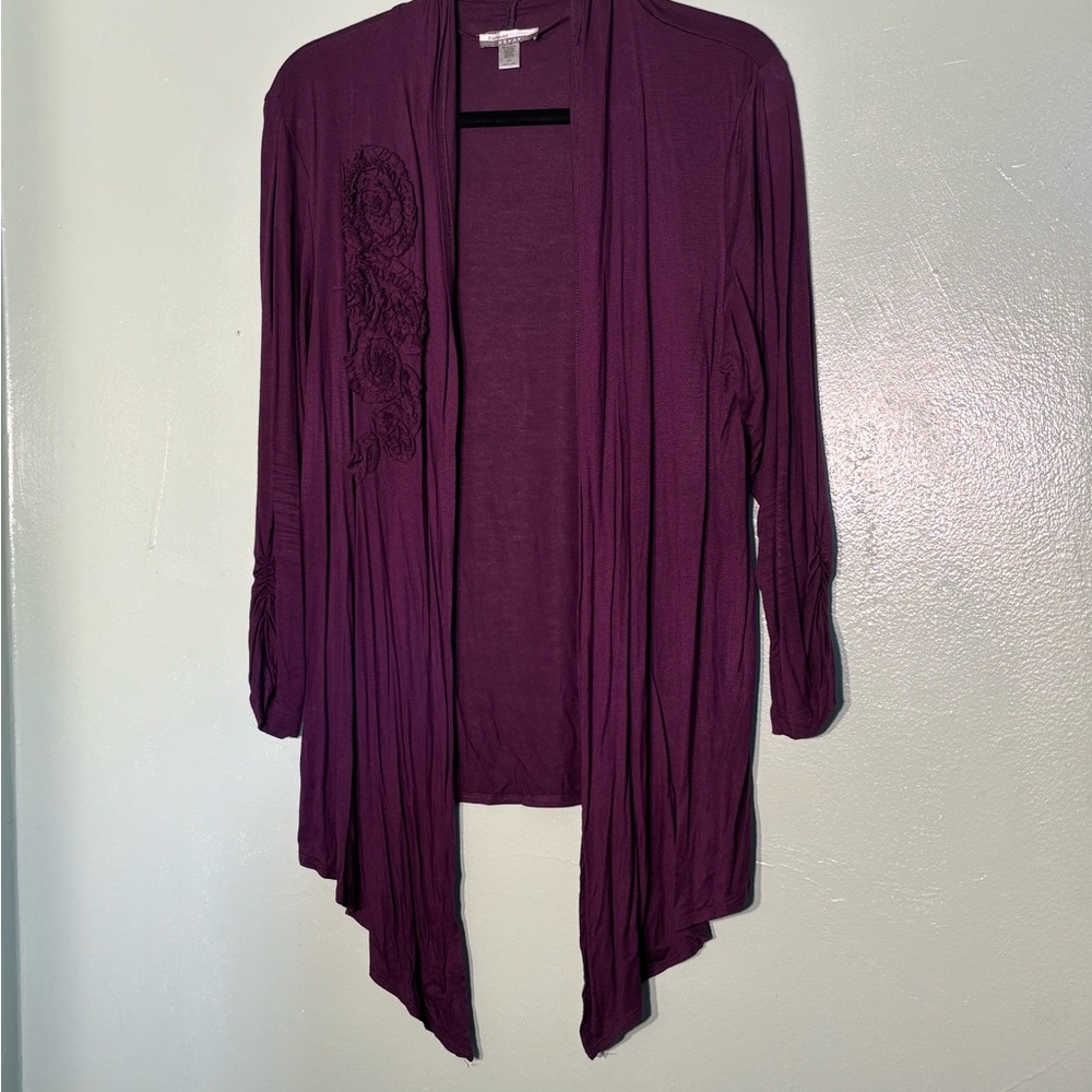 Forever 21 Deep Purple Long Sleeve Cardigan